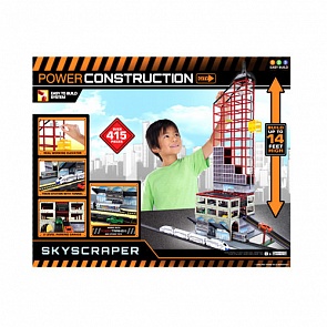 Игровой набор из лесопогрузчика на радиоуправлении и небоскреба с паркингом и ж/д станцией (Jakks Pacific, 62219NB3)